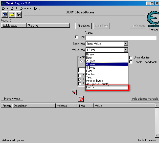 Cheat Engine :: View topic - About Custom Type