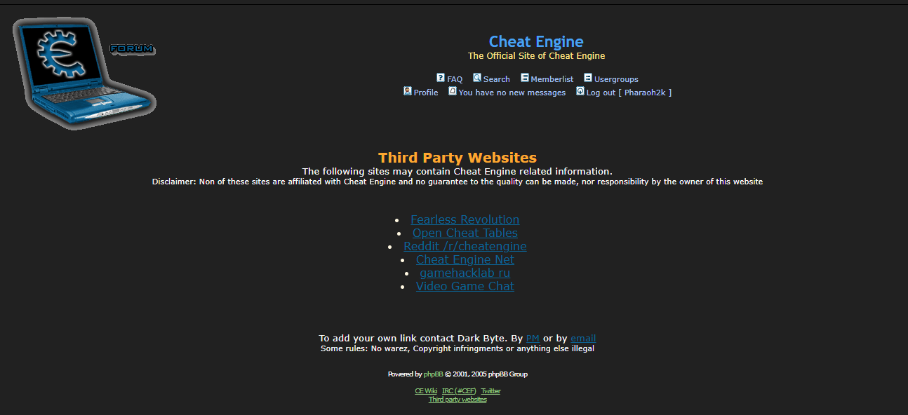 Cheat Engine :: View topic - Dark Forum Theme