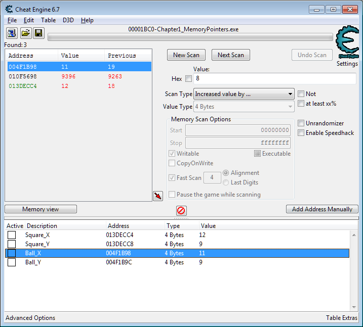 Cheat Engine :: View topic - Pointer scan does not show my results