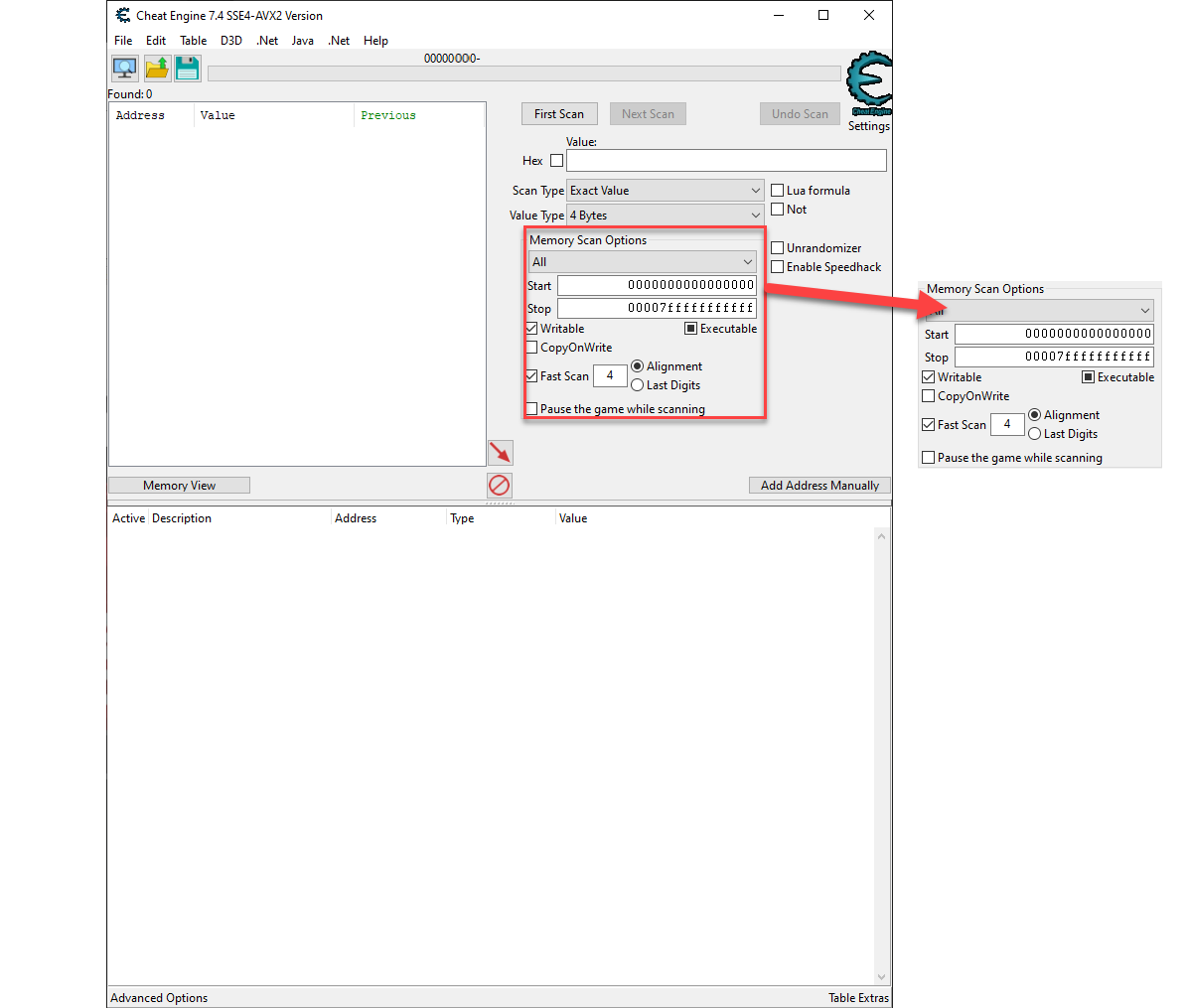Cheat Engine :: View topic - Foundlist Filter