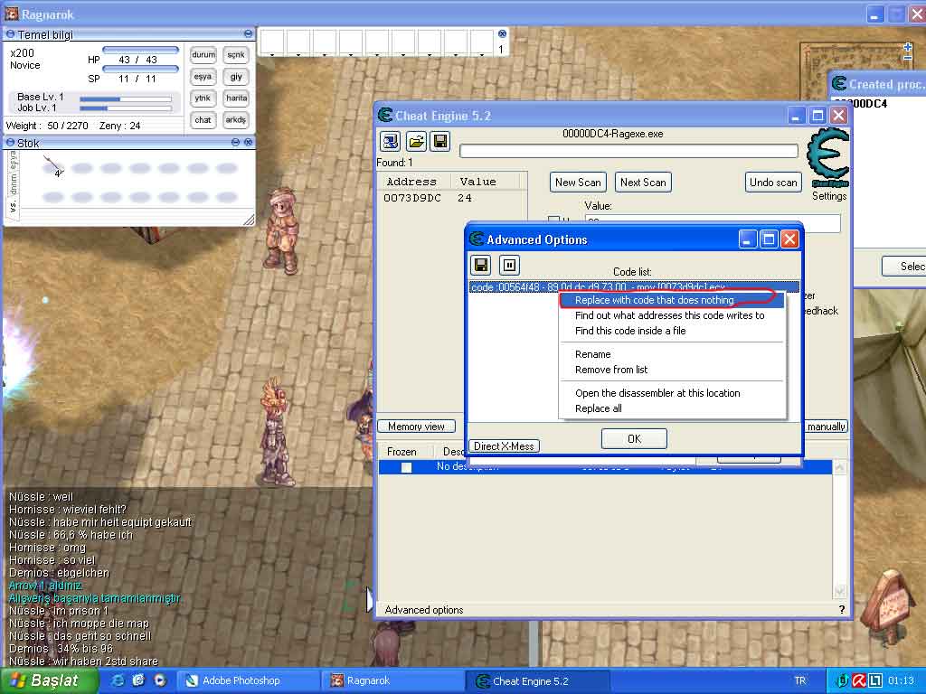 Cheat Engine View topic I need help for ragnarok