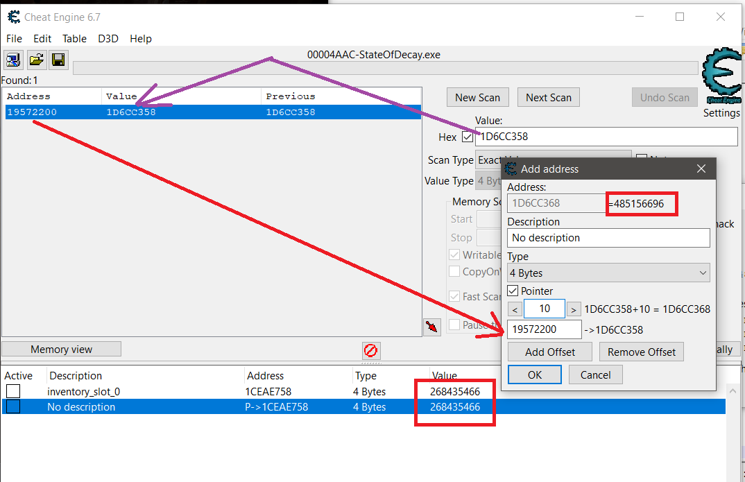 Cheat Engine :: View topic - Unable to find base address / pointer [State  of Decay]