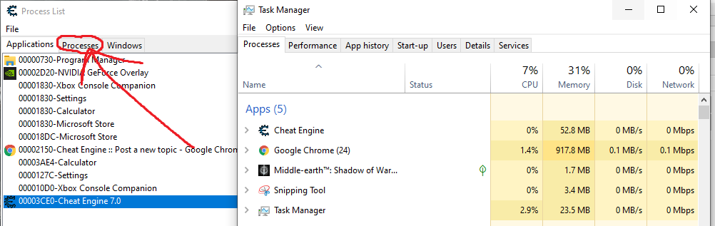 Help] Cheat Engine Process