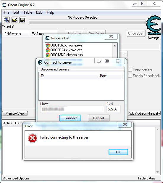 Preview Cheat Engine with Android ceserver in Emulator 