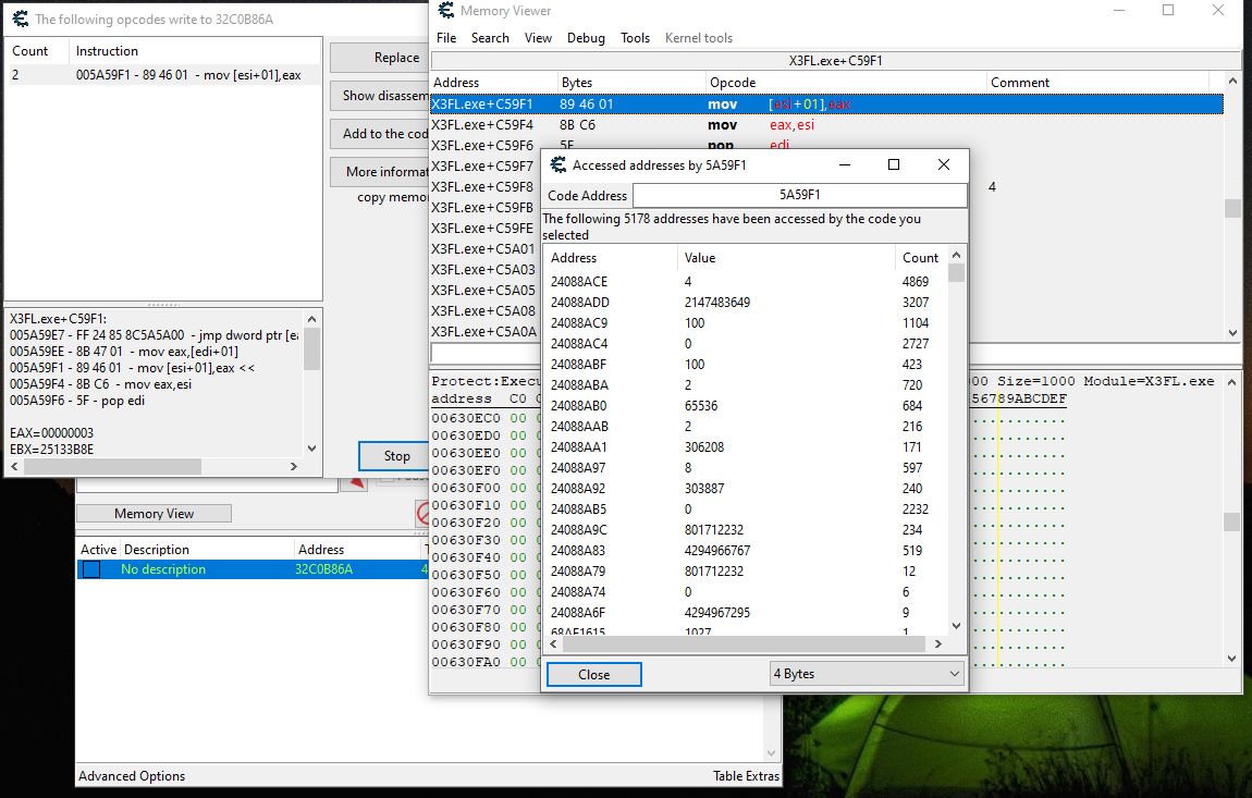 Cheat Engine :: View topic - Reading a register at a specified memory  address?