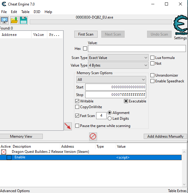 Cheat Engine :: View topic - Tutorial for creating persistent cheats