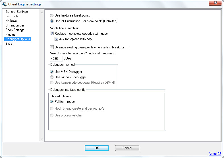 Cheat Engine :: View topic - Problem with breakpoints/debugging?