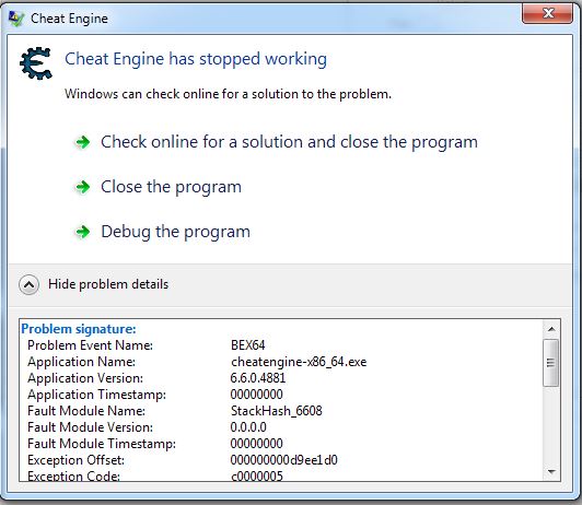 Cheat Engine :: View topic - Trouble installing CheatEngine