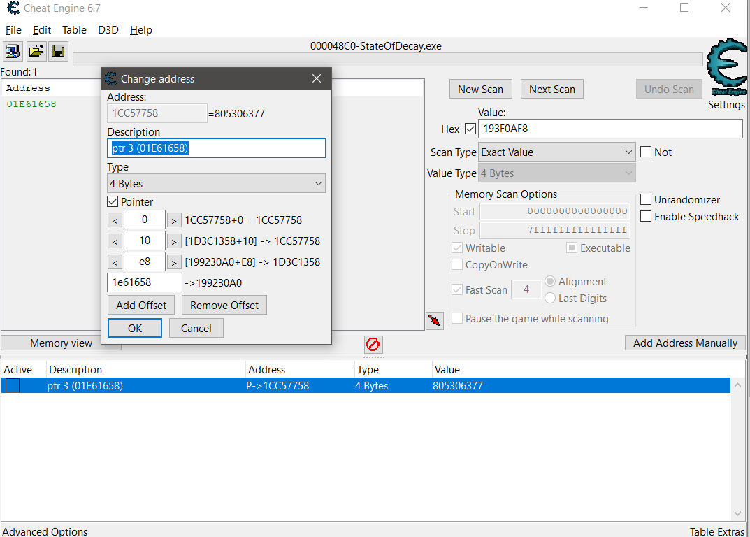 Cheat Engine :: View topic - Add Address Manually