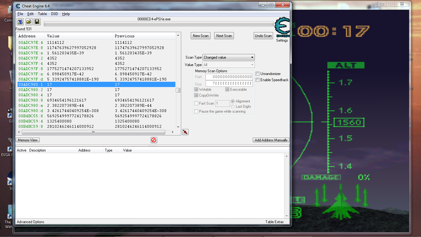 Cheat Engine :: View topic - Ace Combat 2 [ePSXe], unique mission aspect.