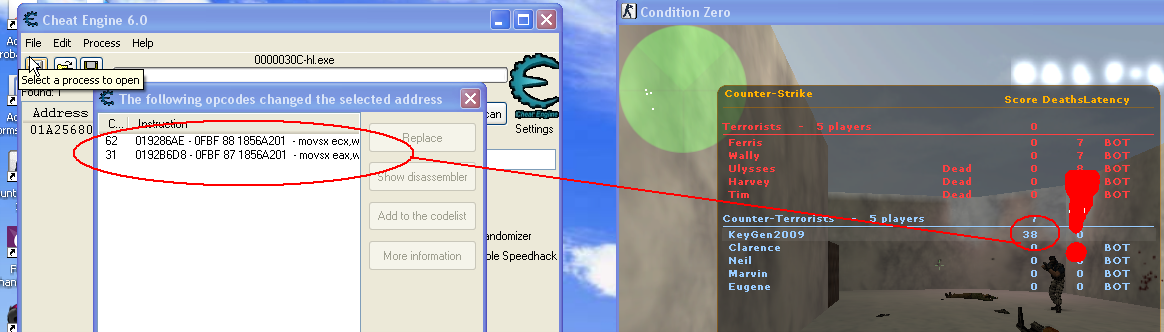 Counter Strike Condition Zero - Cheat Engine 