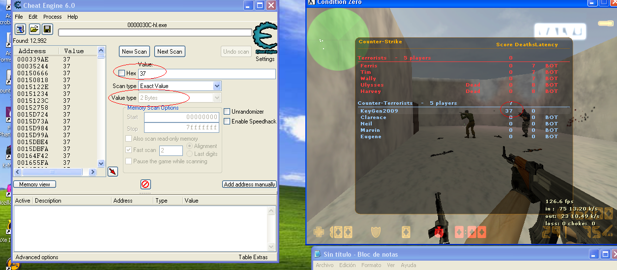 Counter Strike Condition Zero - Cheat Engine 