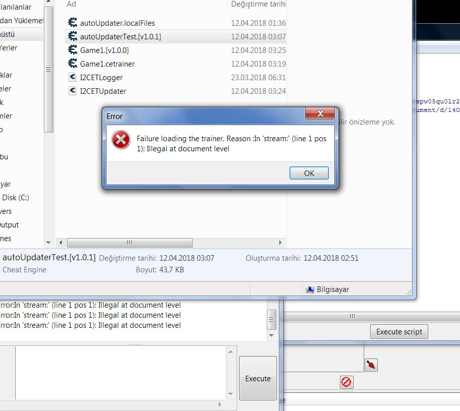 Cheat Engine :: View topic - anyone knows how to fix this error?