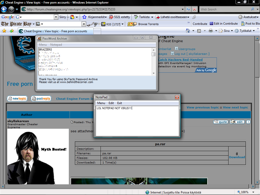 Cheat Engine :: View topic - Free porn accounts