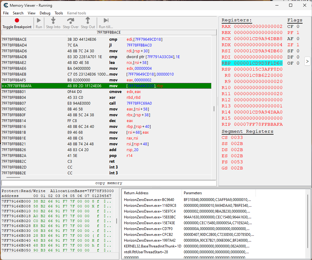 Cheat Engine 6.7 - Tutorials: Step 8 ( mov ESI,[ESI] ) 