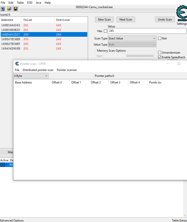 Cheat Engine :: View topic - Can't seem to find a static pointer no matter  the method