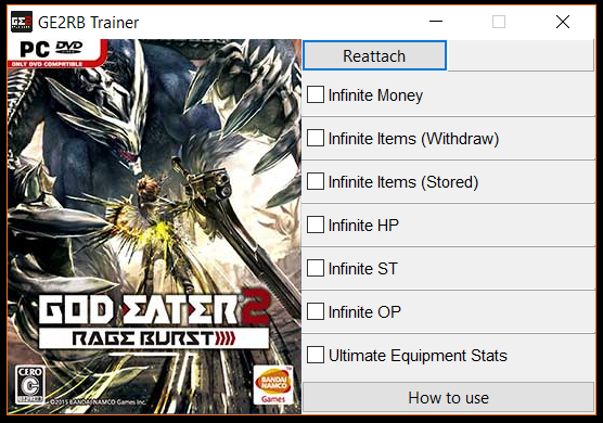 god eater resurrection cheat engine all items