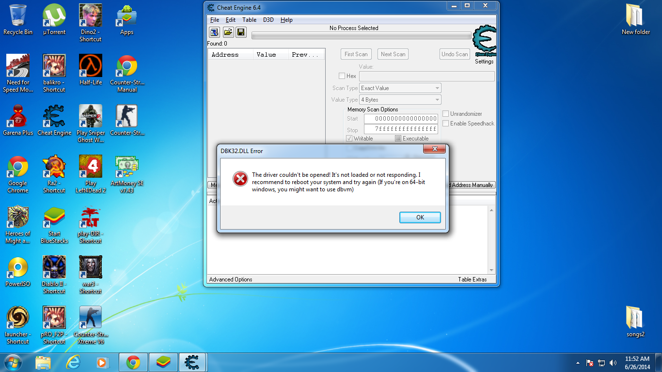 Cheat Engine :: View topic - DBK32.dll error